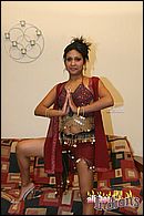 Ponytailed Indian wench strips and shows her round boobies from All Hot Indians